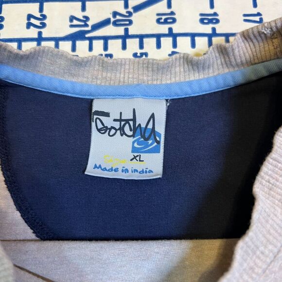 y2k Gotcha Surf Short Sleeve T-Shirt Size XL Grey Blue Short Sleeve Crewneck - Picture 5 of 6